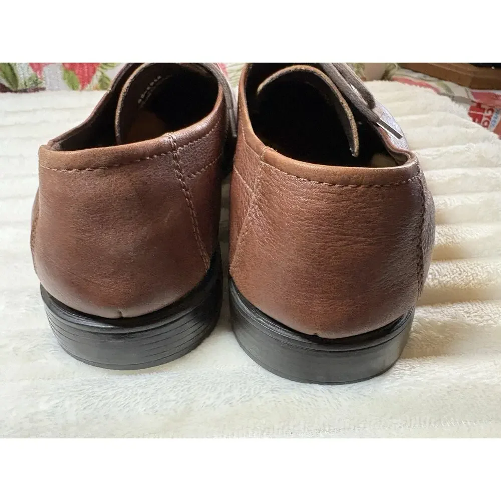 Johnston & Murphy Men’s 9.5 Sheepskin Leather Lace Up Dress Shoe J & M Flex